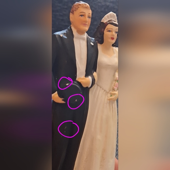 Vintage 1947 COAST NOVELTY MFG. CO Elegant Wedding Cake Topper - Picture 6 of 8